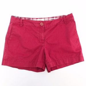 ann taylor loft | red chino khaki shorts sz 6